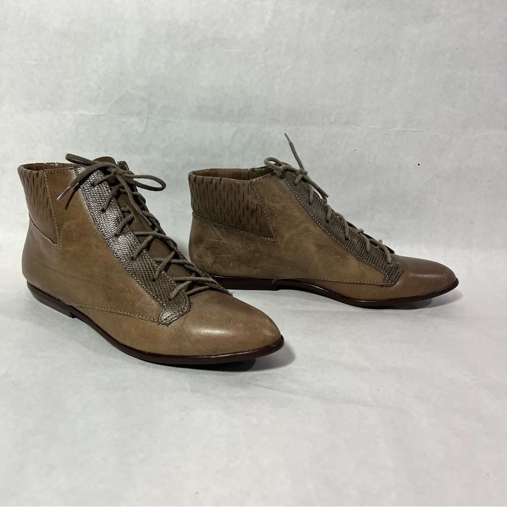 Vintage 80s/90s Ciao Brown Leather Lace Up Ankle Boots Women’s Size 6.5
